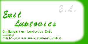 emil luptovics business card